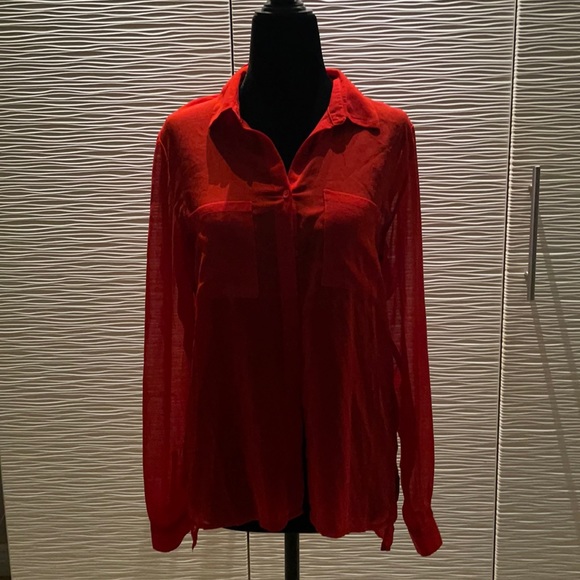 Red Polyester Long Sleeve - Picture 1 of 2